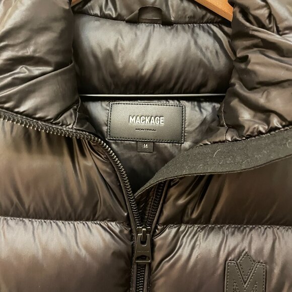 Mackage Cleo Cleo Light Down Vest Coat in Black women 4/6 kid 14 year old - Picture 5 of 9